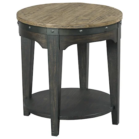 Artisans Round Solid Wood End Table